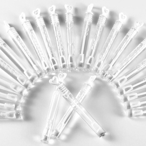 Mini heart bubbles tubes clear - mini,