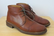 Loake For Charles Tyrwhitt Brown Leather Desert Chukka Boots 7 Casual Tan Grain