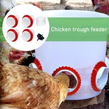 4/6pcs Chicken Feeder Automatic Feeders No Waste Port for Feeding B5K2 I4C3 U2E5