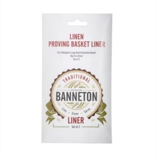 Eddingtons Round Banneton Liner Set Of 2 - Bread Basket Cover - Linen - 1kg