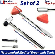 Neurological Exam Set Taylor Reflex Hammer Pin & Brush Healthcare Diagnostic Kit