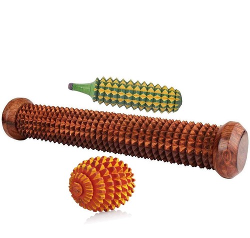 Acupressure wooden roller - acupressure,