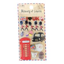 3D Stickers of London Telephone Booth, Changing or Guard for Scrapbook