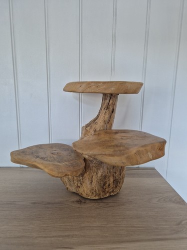 Wooden tree trunk stand with - stand,