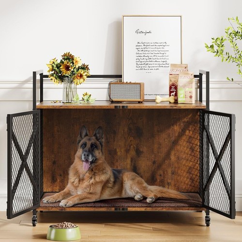 Furniture style wood dog crate - furniture,