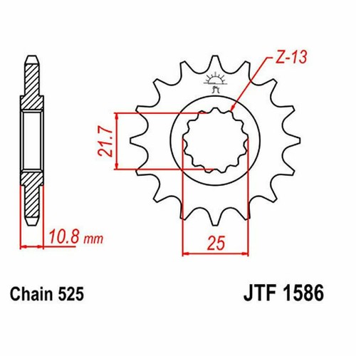 Z17 sprocket 525 726 for - 525, 726.31.22