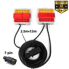 1 Set Magnetic 12V LED Trailer Van Towing Rear Tail Board Lamp Brake Stop Light