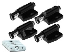 4Pcs Push Open Door Drawer Cabinet Latch Catch Touch Kitchen Cupboard Black