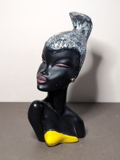 Mid Century Modern Diomede Nieri Chalkware Bust Sculpture