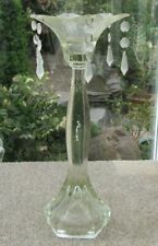 TALL GLASS CANDLE HOLDER  12.5inch /32cm Heavy Stable Bubbles in Stem