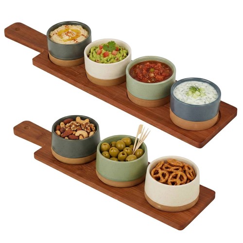 Piece serving set bamboo - 4/5,