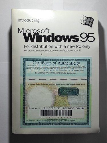 Microsoft windows with - windows, 95