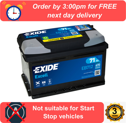 Eb712 exide excell - exide, battery