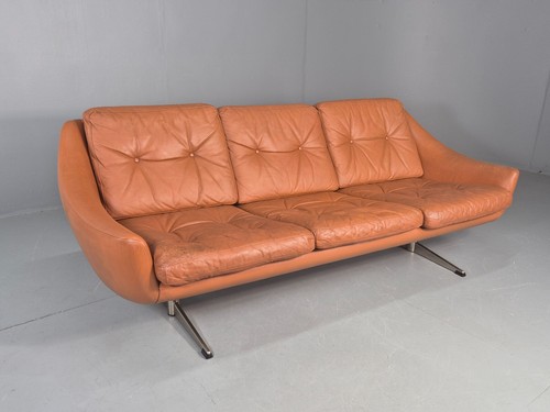 Vintage seater sofa tan - seater,