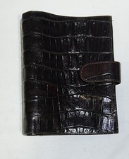 Vintage Brown Crocodile Leather Organiser.