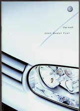 Volkswagen Golf Hatchback Mk4 2002-03 UK Market Brochure V6 V5 GTi SE Match E