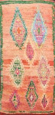 Antique Vegetable Dye Authentic Moroccan Hand-knotted Plush Wool Area Rug 5x9 ft
