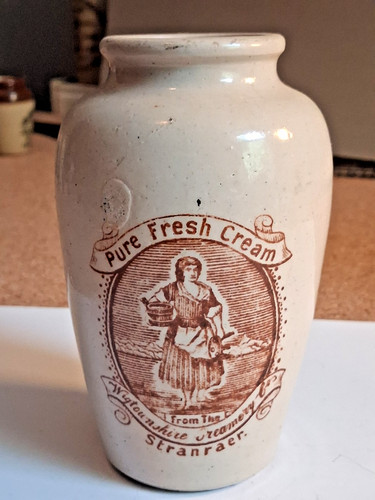Antique cream pot milkmaid - pot,