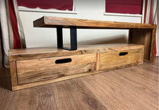 Rustic TV Stand Large Wooden