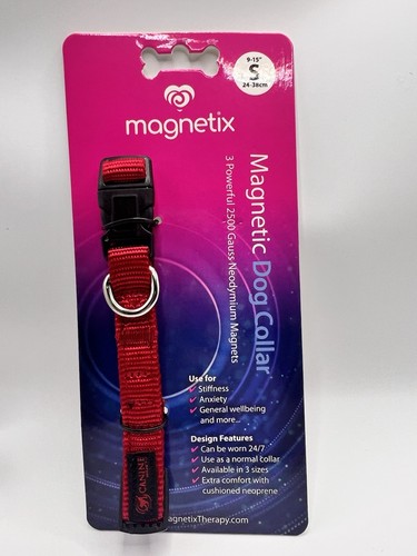 Bright red magnetic dog collar - dog,