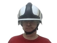 Rosenbauer Firefighter Helmet (Size L) Helmet 11  Officers White Helmet