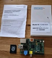 Raspberry Pi 1 Model B - 2011 - 700MHz - 512MB RAM - HDMI-8GB Sd Card Unused 