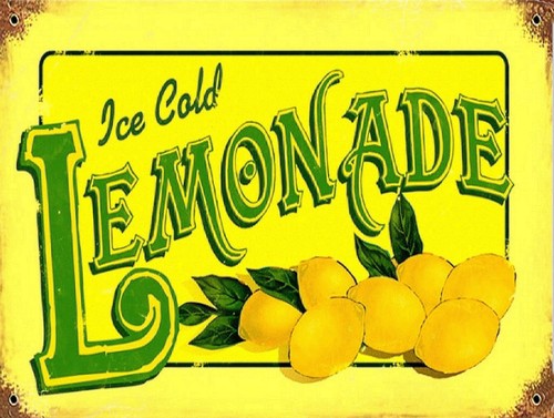 Lemonade retro metal - lemonade,,