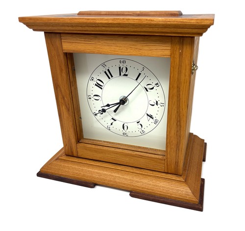 Handmade hardwood mantel clock - handmade,
