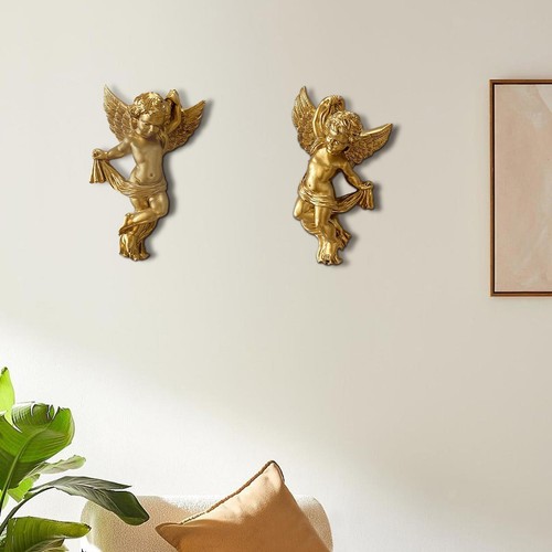 Set resin angel cherub - set, 2