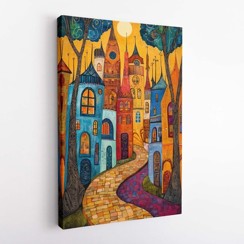Colourful houses bold - colourful,