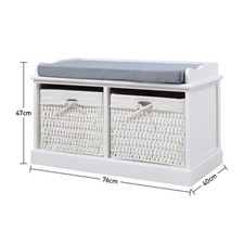 Shoe Rack Bench Seat Wicker