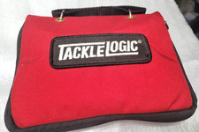 Tackle Logic Tackle Pouch RED W/ Various Fishing , Worms & Hooks ,swivels,flys
