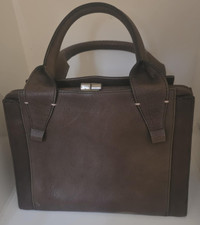 Vintage Radley Brown leather top handle purse Rockabilly grab bag DOG CHARM MISS