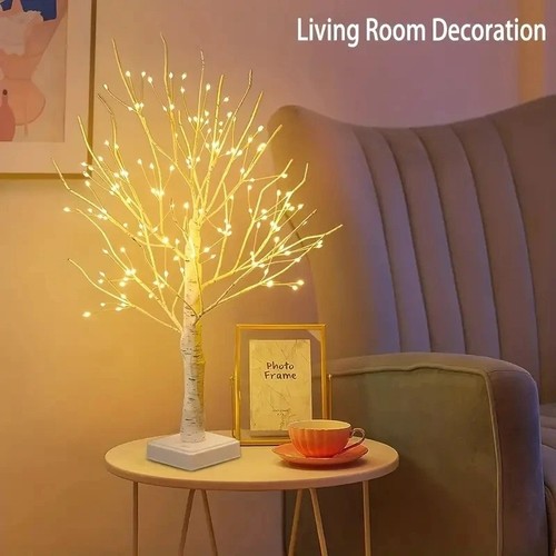Easter led twig birch table - birch,