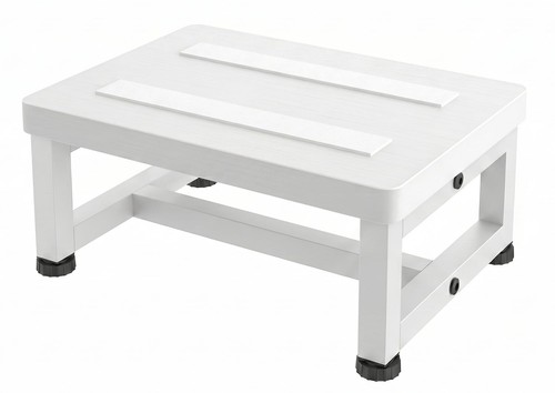 White heavy duty wooden - white, step