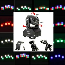 Mini Stage Lighting Beam LED Moving Head DMX Spotlight RGBW Disco KTV Xmas Light