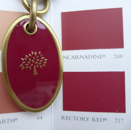 Mulberry brass keyring pink - keyring, in