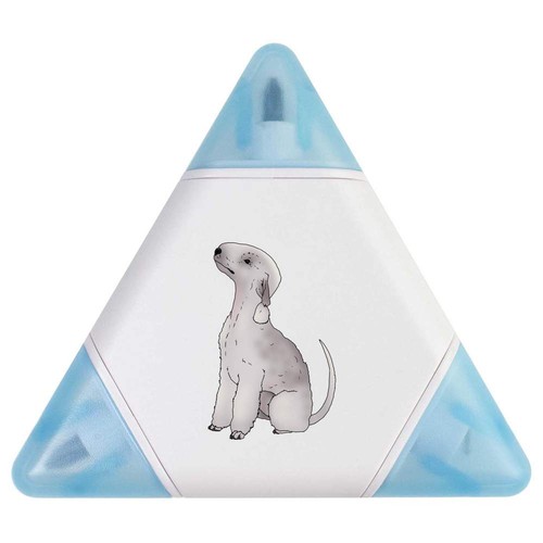 Sitting bedlington terrier - 'sitting,