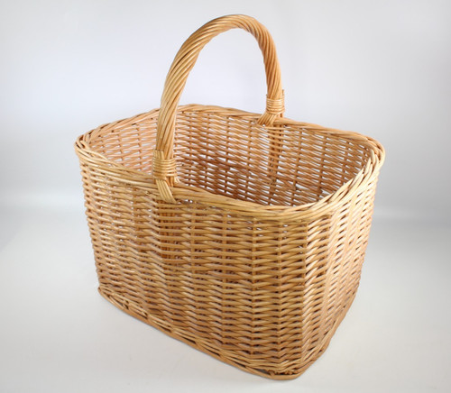 Wicker shopping basket with - wicker,