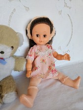 Palitoy Doll 1970s ~ 13" Vintage Vinyl Doll with Brunette Hair & Brown Eyes