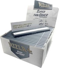 Box of 50 Booklets Silver Rizla Kingsize Super Thin Cigarette Papers £20.99