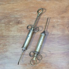 Vintage Brass Syringe antique
