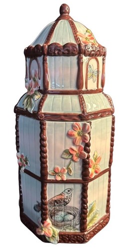 Birdhouse cookie jar fitz - cookie,
