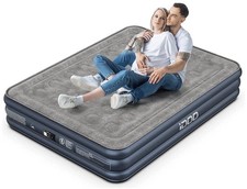 iDOO King Overnight Guest Air Bed  Inflatable Mattress Built-in Electric Pump