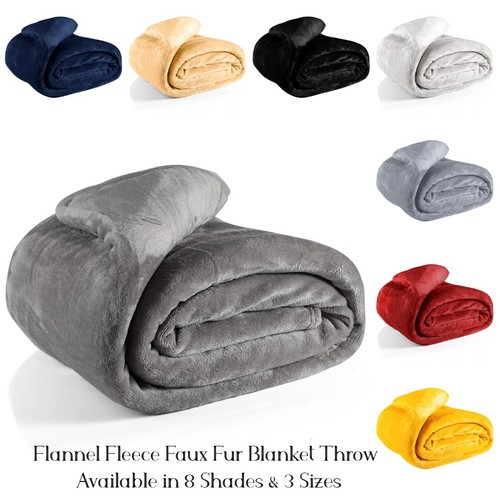 Large soft flannel faux fur - faux,