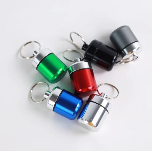Keychain pill holder - keychain, organizer