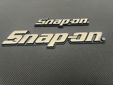 New Snap On LOGO 8” METAL Toolbox Roll Cab chrome Badge Logo Emblem Sticker .