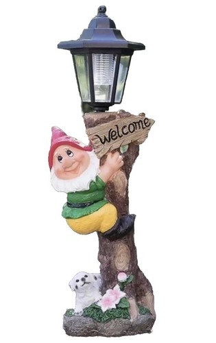 Garden gnome with solar - with,
