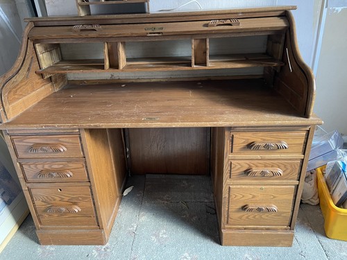 Antique solid oak roll - solid,