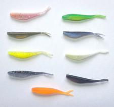 Soft Plastic Lures Split Y Tail Shad  Dropshot Perch, Pike, Bass Fishing 6cm